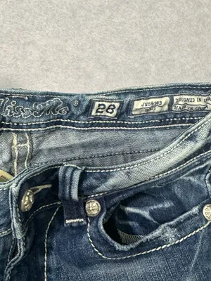 Miss Me Bootcut Jeans Size 28 Distressed Blue Denim thumbnail 4