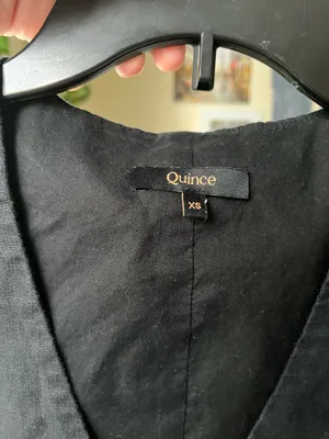 Quince Black Linen Vest thumbnail 2