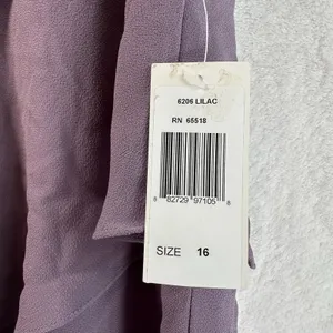 Patra Lilac Purple Tiered Chiffon Midi Dress Rhinestone Brooch 6206 Size 16 NEW thumbnail 5