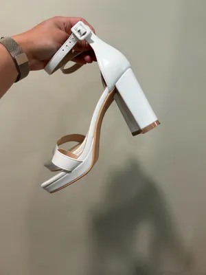 White Sandal Heels size 8 thumbnail 2