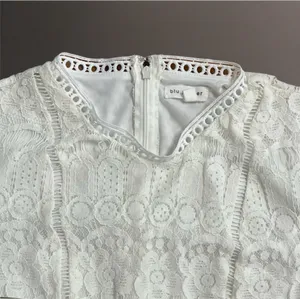 🦢 Blu Pepper Off-White Floral Lace Dress | Women’s Sz Med thumbnail 11