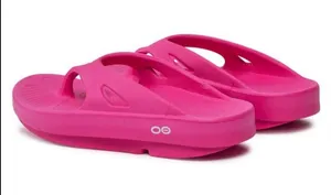 Women’s Hot Pink Comfort Flip Slide Sandals thumbnail 1