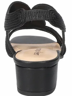 easy street Black Braided Slingback Sandal Size 8.5 thumbnail 4