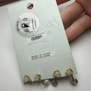 Initial Letter B NWT Anthropologie Gold Tone Stud Pierced Earrings 2 Pairs thumbnail 6
