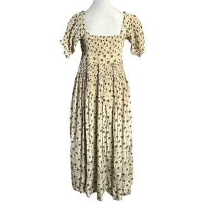 Free People Dainty Cottage Ethereal Bali Juniper Midi Dress 8 Lace Cream Floral thumbnail 10