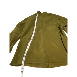 Bob Mackie Wearable Art Olive Embroidered Fleece Jacket Women's Medium Zip thumbnail 12