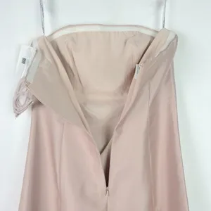 NWT Alfred Sung Strapless Satin A-Line Gown in Cameo Dress D764 Size 4 NEW thumbnail 11