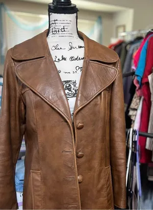 Vintage Scully Leather Coat – Made for Hamley & Co. Pendleton, OR thumbnail 11