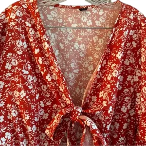 SheIn Boho Style Front Tie Shorts Jumpsuit thumbnail 5