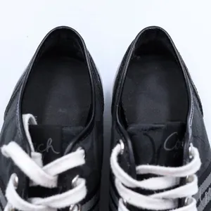 Coach Polly Signature Monogram Sneakers Womens 9B Black Jacquard Patent Low Top thumbnail 13