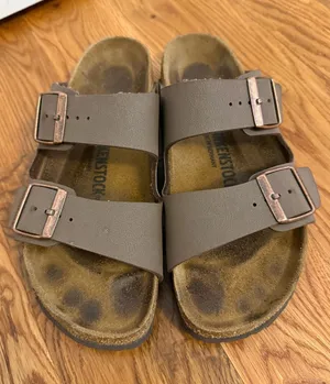 BIRKENSTOCK Arizona Brown Leather Two Strap Sandals Size 39 thumbnail 1