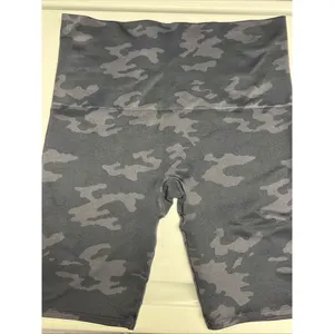 SPANX Women’s Black Camo High Rise Textured Pull-on Nylon Biker Shorts- Large thumbnail 11