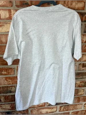 Gildan Light Gray Tee with Tiger, Butterfly, Cherries & Yin Yang Graphics thumbnail 4