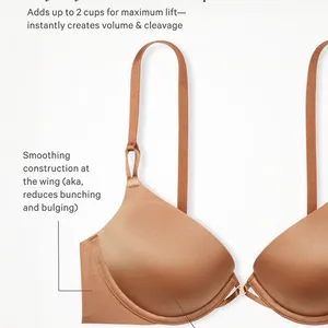 NEW Victoria's Secret Push Up Add 2 Cups 34A Light Pink Bra with Logo Straps thumbnail 4