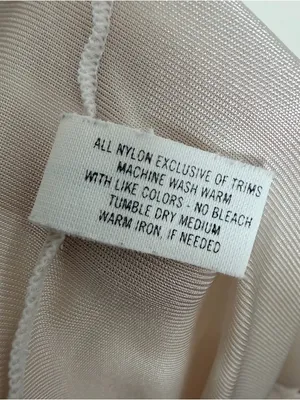 Vintage Slip Nighty Dress Mini Embroidered Flower Trim Nude Beige Blush Pink thumbnail 8