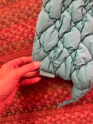 NWT BAGSMART Quilted Teal Cosmetic Toiletry full zip pouch thumbnail 2