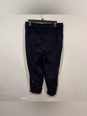 Lululemon Dance Studio Mid-Rise Cropped Pant Black Drawstring Crop Pants SZ 8 thumbnail 9