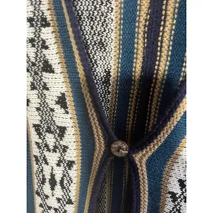 Sleeveless Kimono Overpiece Size Xs/S Fringed Aztec Western Festival Sweater thumbnail 5