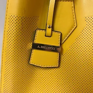 A. Bellucci Italian leather mustard‎ yellow bag B93 thumbnail 4