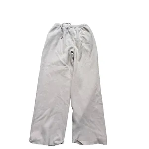 Skims Lavender Wide Leg Fleece Sweatpants Womens Medium Purple‎ Raw Hem Lounge thumbnail 2