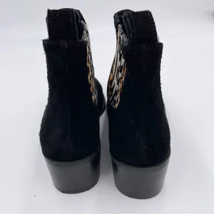 Crown Vintage Tolana 2 Chelsea Ankle Boots Black Suede/Cow Hair Women's Size 7.5 thumbnail 5