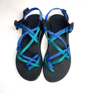 Blue Jacquard Strappy ZX/2 Classic Sandals thumbnail 4