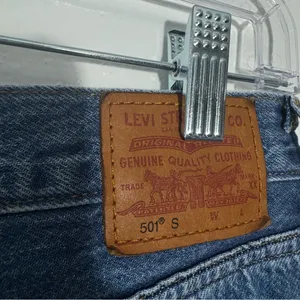 Levi's Premium 501's High Rise Jeans‎ Ripped Size 28 x 28 Minimalist Streetwear thumbnail 5