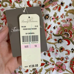 NWT Tommy Bahama Floral Capri Pants Size 10 thumbnail 3