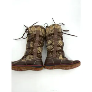 Pajar Winter Boots Women 7.5 Brown Fair Isle Apres Ski Duck Boots thumbnail 4