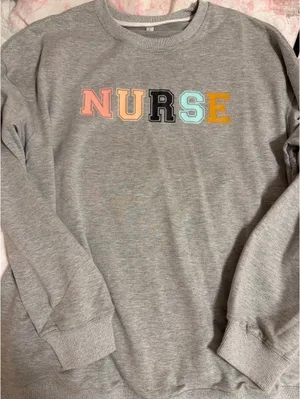 Nurse Sweatshirt Gray Size L thumbnail 3