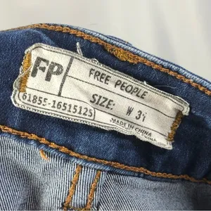 Free People Beverley Dark Wash Skinny Straight‎ Jeans 31 thumbnail 5