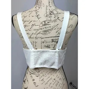 Free People This is Love 4 Button Crop Top White Med thumbnail 9