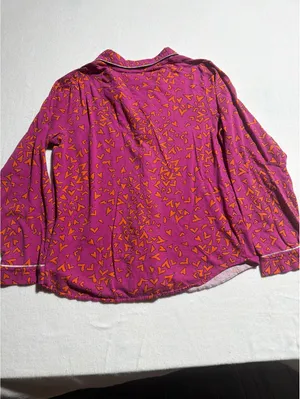 DKNY Women's Small Pink and Orange Heart Print Pajama Set thumbnail 5
