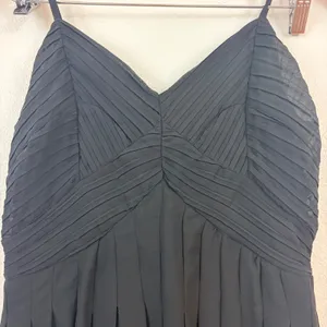 Allie & Rob Women's M Black Midi Dress LBD Cocktail Party Dark Romantic Chic thumbnail 2