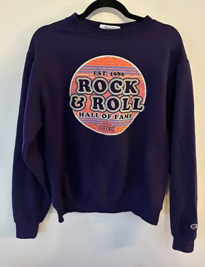 Cleveland’s Rock and Roll Hall of Fame Sweatshirt~Champion~Purple Size Small thumbnail 1