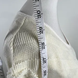 Free People We The Free Ivory Sheer Stripe Asymmetrical Tunic XS thumbnail 8