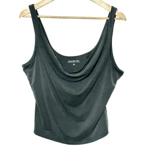 Abercrombie & Fitch A&F Modal Gray Grey Sleeveless Tank Top Womens Size Large L thumbnail 2