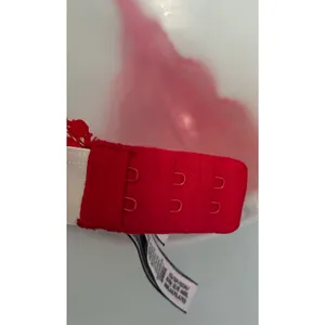 Victoria's Secret Wireless Bra Red Lace Sparkle Strap XS thumbnail 6