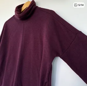 Athleta Kozy Karma Funnel Neck in Purple Grape thumbnail 3