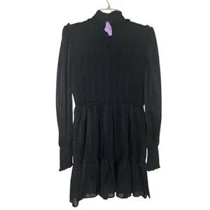 Lulus Heartful Romance Black Striped Smocked Long Sleeve Mini Dress thumbnail 8