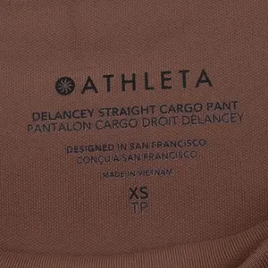 Athleta Delancey Straight Cargo Pant Womens XS‎ Brown High Rise Trousers Stretch thumbnail 7