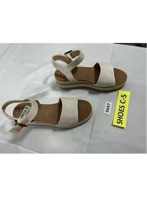 Womans New Toms Diana Strappy Platform Espadrille Wedge Sandals Size 7.5 Natural thumbnail 2
