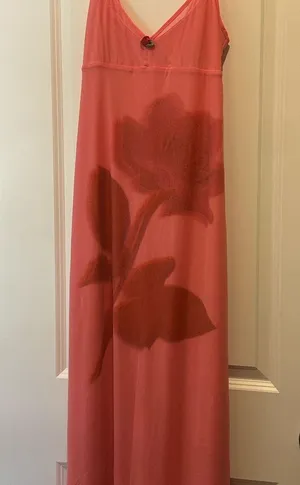 Urban Outfitters Pink Maxi Dress with Floral Design thumbnail 1