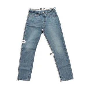 Levi's 501 Skinny Jeans Womens 30 Blue Excellent High Rise Button Fly Denim thumbnail 2