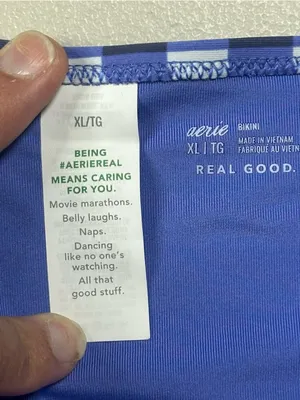 Aerie Black Scoop Bikini Top + Blue Gingham Bikini Bottoms XL 16 Two Piece thumbnail 8