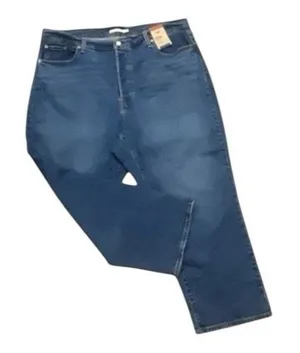 Levi’s Women RIBCAGE Blue Super High Rise Ankle Jeans Plus Size 22W Stretch thumbnail 1