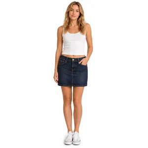 Old Navy Low Waist Denim Skirt Size‎ 1 Dark Wash Stretch Straight Jean Skirt thumbnail 9