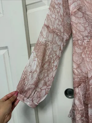 Selfie Leslie Blush Floral Wrap Mini Dress thumbnail 6