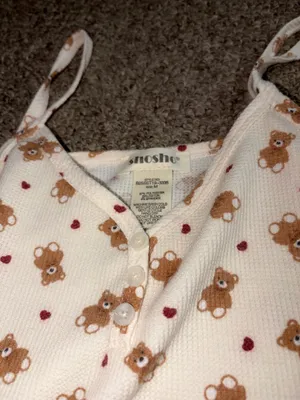 Teddy bear lounge pajama set White Size M thumbnail 4