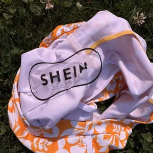 NWT Swim Mod Women's Swimwear Set, Ditsy Floral Yellow Spaghetti Strap Crop Top thumbnail 9